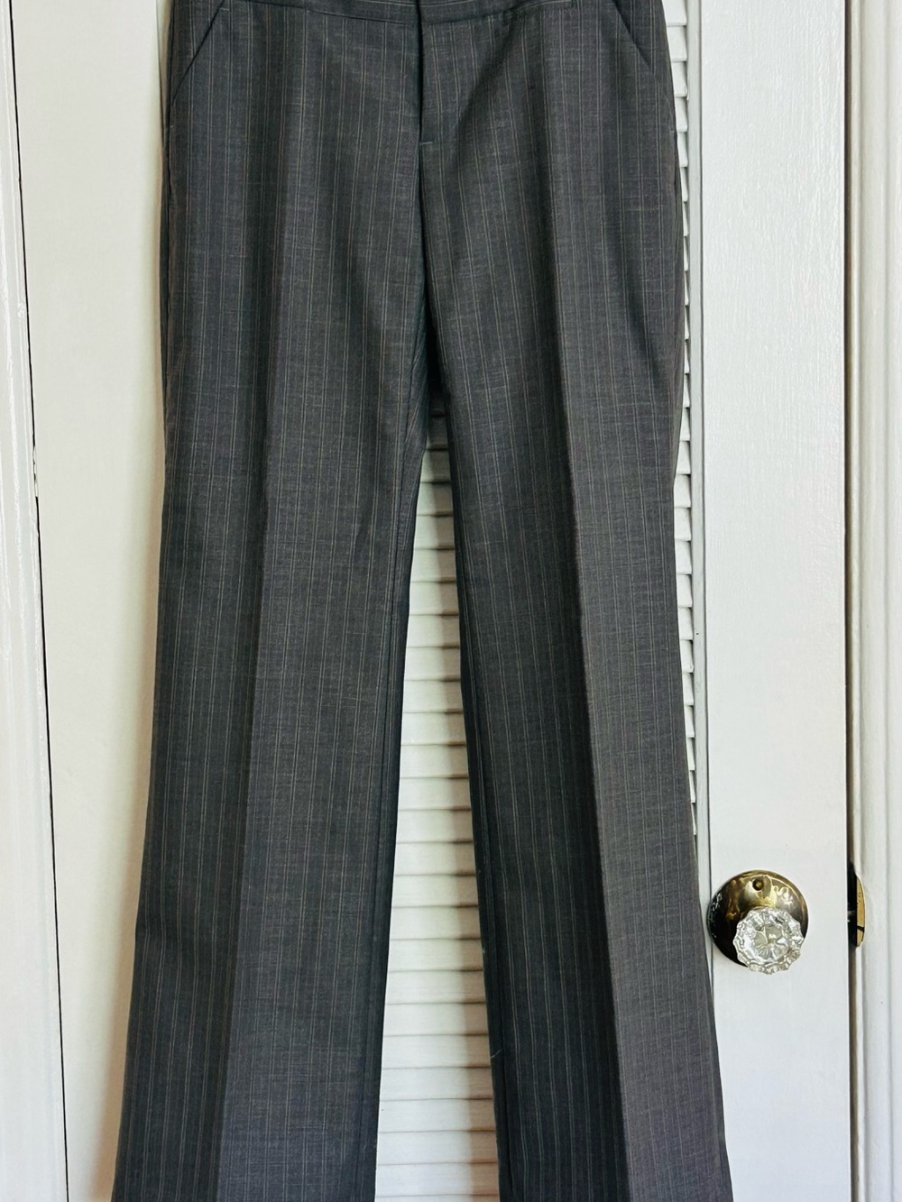 Banana Republic Gray Pinstripe Dress Trousers